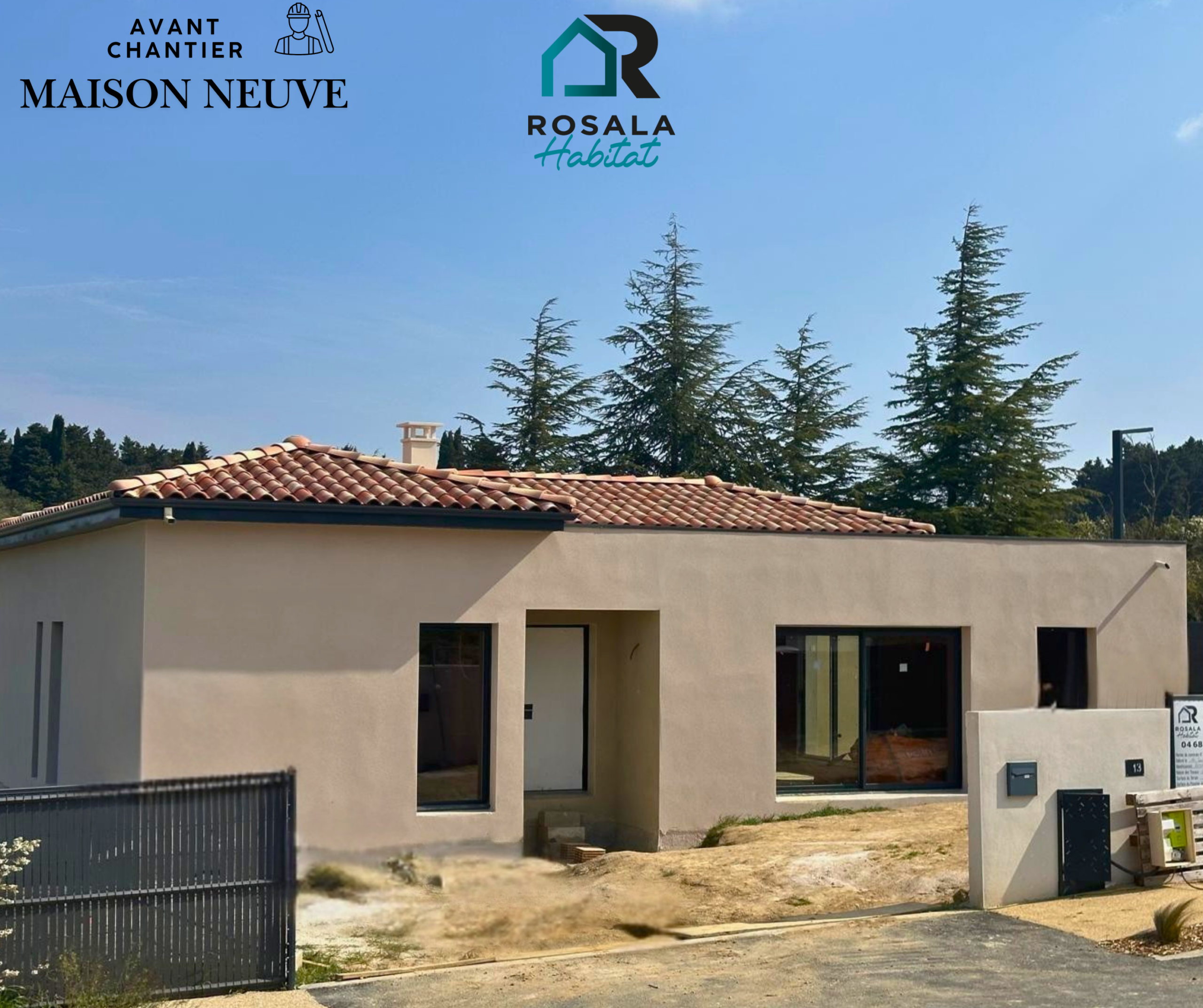 Maison neuve étape façade